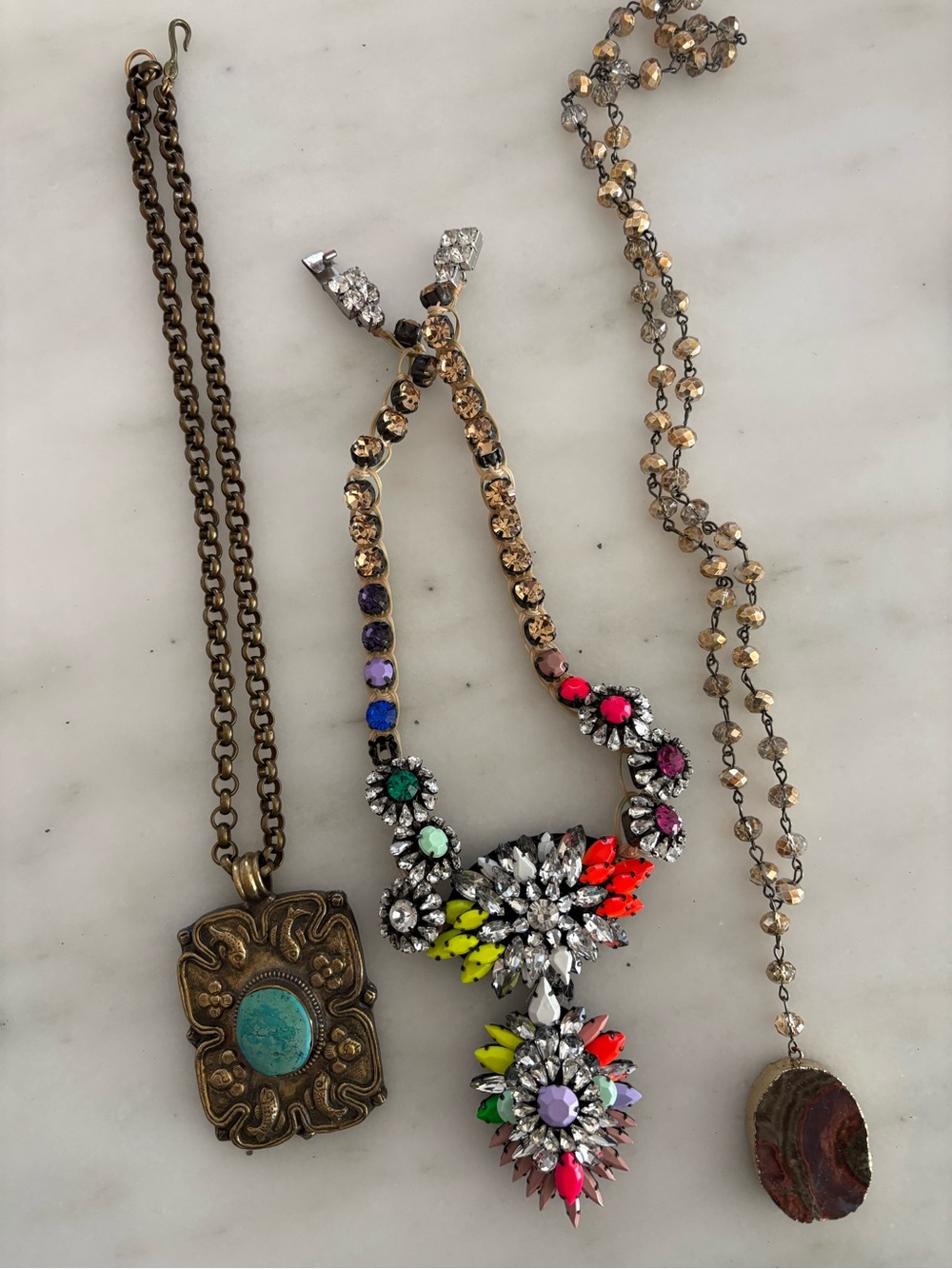 Lot of 3 statement necklaces
